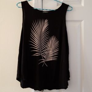 Old Navy Black Tank Top with Metallic Design